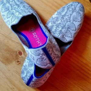 Rothy's Grey and White Loafer